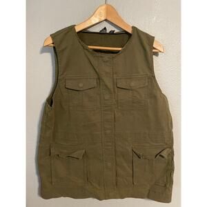 The Fisher Project Eileen Fisher Utility Vest Womens Large Sleeveless Pockets